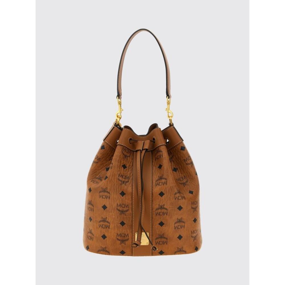 Mcm Women Dessau Bucket Bag Mcm In Logo-Print Coated Cotton With Drawstring